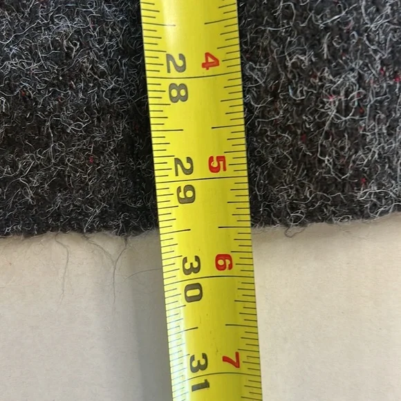 Allie & Rob Collared Lightweight Red Black Paid Open Front Pocket Cardigan Sz XL - Picture 9 of 10